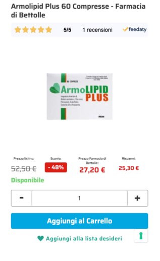 mobile scheda prodotto